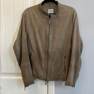 Vintage Giorgio Armani Tan Suede Jacket 46